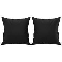 VidaXL Sierkussens 2 st 40x40 cm kunstleer zwart - thumbnail