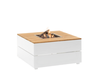Cosi | Vuurhaard Cosipure 120 | White Frame | Teak Top - thumbnail