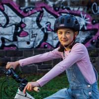 Abus helm youn-i 2.0 mono yellow m 52-57cm - thumbnail