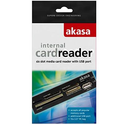 Akasa AK-ICR-07 Inbouw-geheugenkaartlezer USB-A 2.0 Zwart - thumbnail