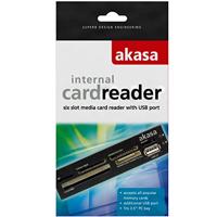 Akasa AK-ICR-07 Externe geheugenkaartlezer USB-A 2.0 Zwart - thumbnail