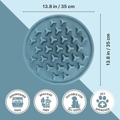 TRIXIE VOERMAT SLOWFEEDING PILLARS TPE BLAUW 35X35 CM