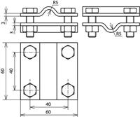 DEHN 318219 KS 8.10 8.10 FL30 V4A Kruisstuk 7.4 kA - thumbnail