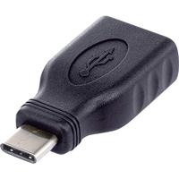 Renkforce USB 2.0 Adapter [1x USB-C stekker - 1x USB 2.0 bus A] rf-usba-10 Met OTG-functie, Vergulde steekcontacten - thumbnail