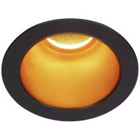 SLV Led inbouwspot Horn zwart met goud - verdiept - 3000K 1002594 - thumbnail