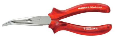 Telefoontang gebogen verchroomd transparant rood 160mm