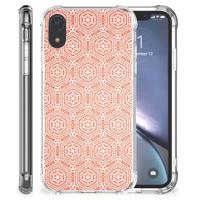 Apple iPhone Xr Doorzichtige Silicone Hoesje Pattern Orange - thumbnail
