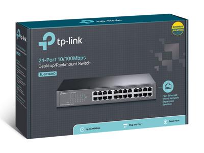 TP-LINK TL-SF1024D TL-SF1024D Netwerk switch 24 poorten 100 MBit/s