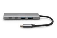 Digitus DA-70245 DA-70245 USB-hub 4 poorten USB-A USB 3.2 Gen2 10 GBit/s Met aluminium behuizing Donkergrijs - thumbnail