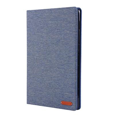 Voor Huawei MediaPad M6 10 8 doek Teature horizontale Flip PU lederen draagtas met met houder & kaartsleuven (Deep Blue)