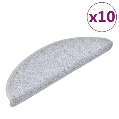 VidaXL Trapmatten 10 st 56x17x3 cm lichtgrijs