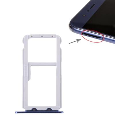 SIM-kaart lade + SIM-kaart lade/micro SD-kaart lade voor Huawei Honor v9 (blauw)