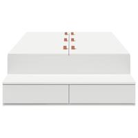 Opbergbedframe met lade Wit 236.5 x 90 x 31.5 cm Bewerkt hout - thumbnail