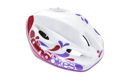 Dino Kinderhelm wit/roze 52-56cm
