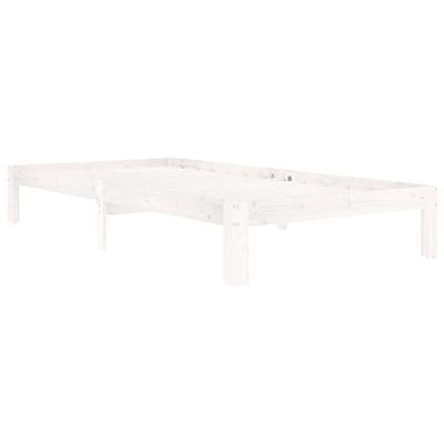 Bedframe massief grenenhout wit 100x200 cm Bedframe massief grenenhout wit 100x200 cm