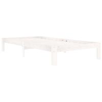 Bedframe massief grenenhout wit 100x200 cm - thumbnail