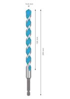 Bosch Accessoires Universeelboor | HEX-9 | MultiConstruction | 14x150x200 mm - 2608902359 - thumbnail