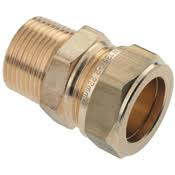 Bonfix knelkoppeling - Puntstuk - 1-1/2 x 42mm - Messing