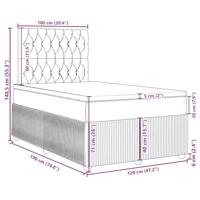 Boxspring met matras stof lichtgrijs 120x190 cm - thumbnail