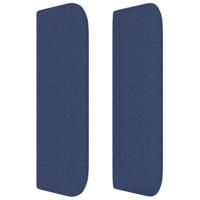 Boxspring met matras stof blauw 90x200 cm - thumbnail