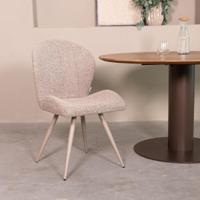 LABEL51 Eetkamerstoel Sil - Mushroom - Royal Boucle - Taupe Metalen Frame - thumbnail