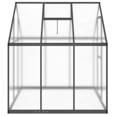 VidaXL Tuinkas met basisframe 169x169x195 cm aluminium antracietkleur VidaXL Tuinkas met basisframe 169x169x195 cm aluminium antracietkleur