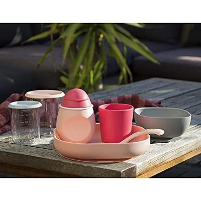 Serviesset 4 items silicone BEABA roze Serviesset 4 items silicone BEABA roze