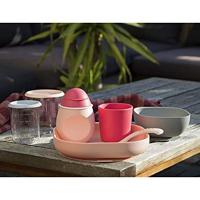 Serviesset 4 items silicone BEABA roze - thumbnail