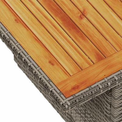 5-delige Loungeset met kussens poly rattan grijs - thumbnail