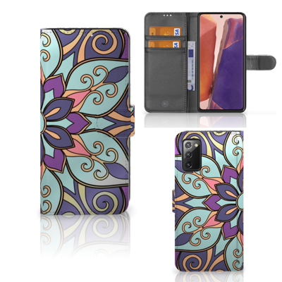 Samsung Galaxy Note 20 Hoesje Purple Flower Samsung Galaxy Note 20 Hoesje Purple Flower