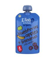 Ella&apos;s Kitchen Blauwe bessen, appels, bananen 4+ biologisch 120 g bij Jumbo - thumbnail