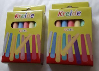 Schoolkrijt 12 stuks in Kleur , set van 4 stuks