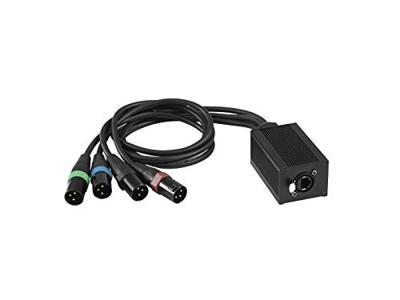 Eurolite DNK-1 DMX Kabel [1x RJ45-bus - 4x XLR-stekker 3-polig]