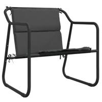 3-delige Loungeset met kussens staal antracietkleurig - thumbnail