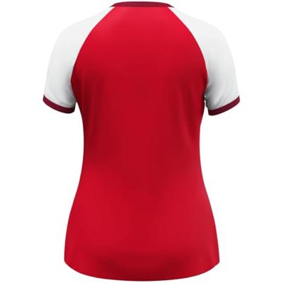 JAKO 4270D Shirt Dynamic Km Dames - Rood/Wit/Donkerrood - XL (46/48)