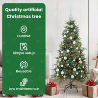 VidaXL Kunstmatige inklapbare kerstboom groen 150 cm pe en pvc - thumbnail