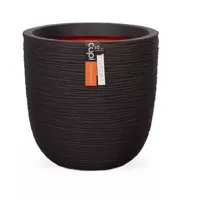 Capi Pot Bol Rib NL 35x34 cm - Zwart - thumbnail