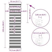 Zebra rolgordijn 55x230 cm stofbreedte 50,9 cm polyester wit - thumbnail