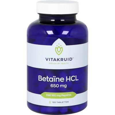 Vitakruid Betaine HCL 650mg & pepsine 160mg 120 Tabletten