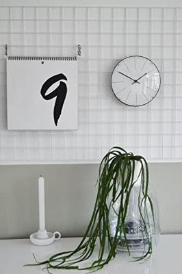NeXtime NE-3506WI Wandklok Big Stripe Ø20 Glas Wit