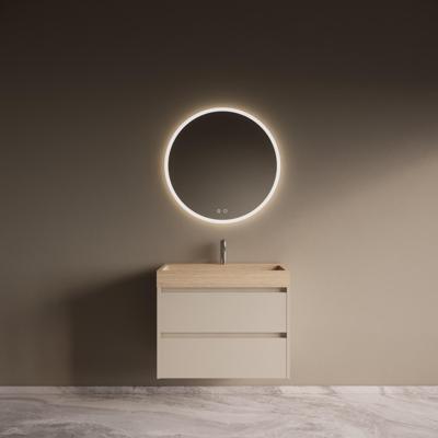 Badmeubelset Riga Travertin met Wastafel 80 cm Kasjmier