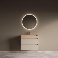 Badmeubelset Riga Travertin met Wastafel 80 cm Kasjmier - thumbnail