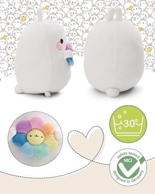 Molang Molang knuffel met bloem - 24 cm - thumbnail