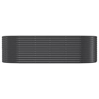 Plantenbak 249x100x68 cm gepoedercoat staal antracietkleurig - thumbnail