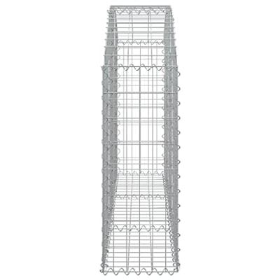 VidaXL Schanskorf gewelfd 150x30x80/100 cm gegalvaniseerd ijzer VidaXL Schanskorf gewelfd 150x30x80/100 cm gegalvaniseerd ijzer