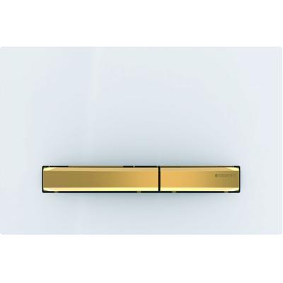 Geberit Sigma 50 bedieningspaneel wit/messing voor Sigma reservoirs 8cm (UP720) en 12cm (UP320)