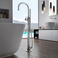 Badmengkraan Hotbath Buddy Draaibare Uitloop 105.5 cm Chroom - thumbnail