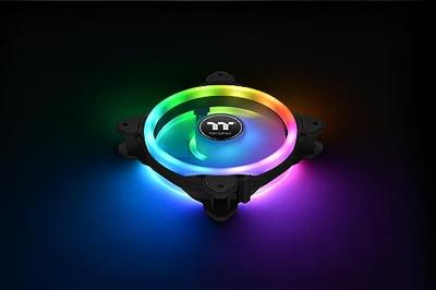 Thermaltake CL-F137-PL12SW-A PC-ventilator Zwart (b x h x d) 184 x 129 x 162 mm Incl. LED-verlichting, Incl. RGB-verlichtingsbesturing