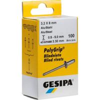 GESIPA Bliend rivets.4mm kz alu1 pack.flat round head - thumbnail