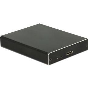 DeLOCK 2x M.2 Key B SATA > SuperSpeed USB 10 Gbps (USB 3.1 Gen 2) met RAID externe behuizing